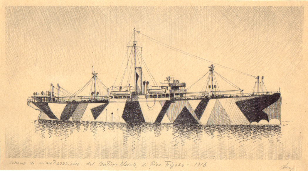 1916 - schema di mimetizzazione del Cantiere Navale di Riva Trigoso